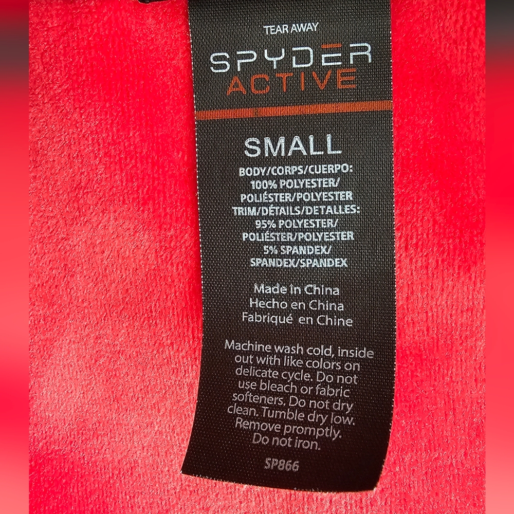 Spyder Active Red Softshell Hooded Jacket Women's… - image 7